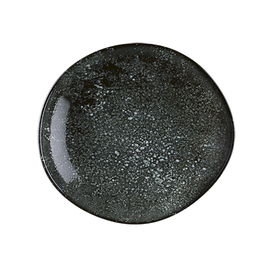 plate deep ENVISIO COSMOS BLACK porcelain black oval asymmetrical | 260 mm x 240 mm product photo