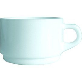 cup CYLINDRIQUE WHITE tempered glass 280 ml | stackable product photo