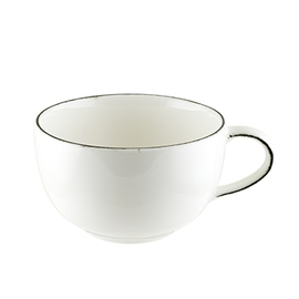 latte cup 350 ml RETRO BLACK Rita porcelain white product photo