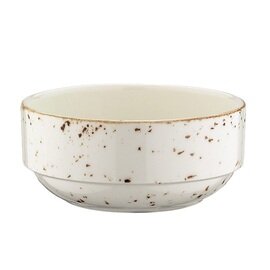 stacking bowl GRAIN Banquet porcelain white dotted product photo