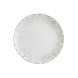 plate flat ENVISIO IRIS bonna Gourmet porcelain white | blue rim grooves Ø 170 mm product photo