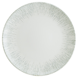 plate flat ENVISIO IRIS bonna Gourmet porcelain white | blue rim grooves Ø 300 mm product photo