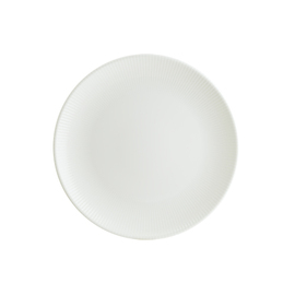 plate flat ENVISIO IRIS WHITE bonna Gourmet porcelain white rim grooves Ø 170 mm product photo
