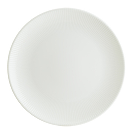 plate flat ENVISIO IRIS WHITE bonna Gourmet porcelain white rim grooves Ø 270 mm product photo