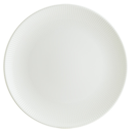 plate flat ENVISIO IRIS WHITE bonna Gourmet porcelain white rim grooves Ø 300 mm product photo