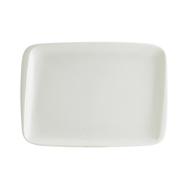 platter ENVISIO IRIS WHITE Moove porcelain white rim grooves rectangular | 230 mm x 165 mm product photo