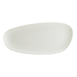 platter ENVISIO IRIS WHITE Vago porcelain white rim grooves oval | 370 mm x 170 mm product photo