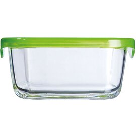 storage container KEEP N BOX with lid green transparent 0.36 ltr  L 114 mm  B 114 mm  H 53.5 mm product photo