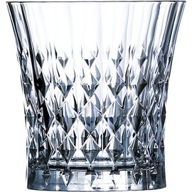 whisky tumbler LADY DIAMOND 27 cl with relief product photo