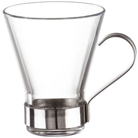 coffee cup YPSILON 22 cl glass with metal holder  H 100 mm product photo