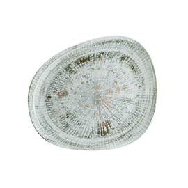 plate flat ENVISIO ODETTE OLIVE Vago porcelain oval asymmetrical | 190 mm x 153 mm product photo
