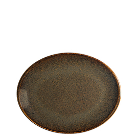 plate ORE TIERRA Moove porcelain brown oval | 250 mm x 190 mm product photo