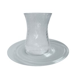 tea glass Spiral 12 cl with round saucer product photo