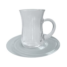 tea glass 14.5 cl with saucer with handle product photo