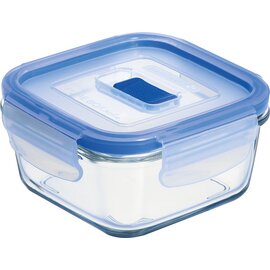 storage container PURE BOX ACTIVE with lid transparent blue 0.38 ltr  L 114 mm  B 114 mm  H 53.5 mm product photo