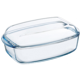 roasting pan made from borosilicate glass with lid 6.7 ltr product photo