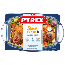 roasting pan made from borosilicate glass with lid 6.7 ltr product photo  S