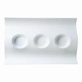 Serving tray &quot;Random&quot;, porcelain, white, 320 x 210 x H 31 mm, weight: 1006 g product photo