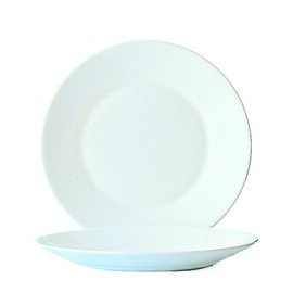 Plate flat, tared, restaurant Uni white, Ø 195 mm, H 22 mm, (balanced plate with a fluctuation width of +/- 5 grams) product photo