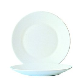 CLEARANCE | plate RESTAURANT UNI | tempered glass white  Ø 235 mm product photo