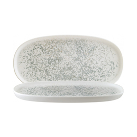 platter HYGGE LUNAR OCEAN BLUE porcelain white oval | 300 mm x 160 mm product photo
