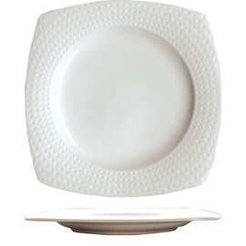 plate SATINIQUE porcelain cream white square | 255 mm  x 255 mm product photo