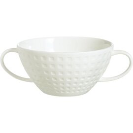 soup cup SATINIQUE 300 ml porcelain cream white with relief  Ø 110 mm  H 55 mm product photo