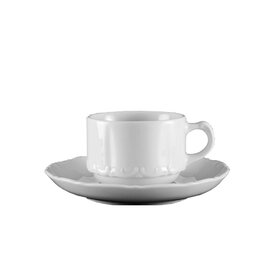 cup MARIENBAD with handle 180 ml porcelain white with relief  H 55 mm product photo