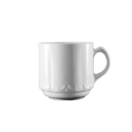 mug MARIENBAD with handle 300 ml porcelain white with relief  H 85 mm product photo
