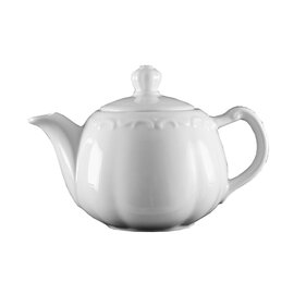 tea pot MARIENBAD porcelain with lid white with relief 350 ml H 102 mm product photo