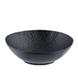 bowl SHADE porcelain black with relief product photo