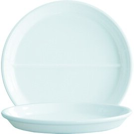 plates divided Ø 225 mm RESTAURANT WHITE tempered glass | 2 compartments product photo