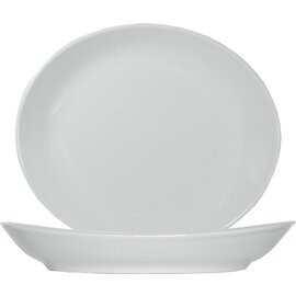 gondola media plate TIVOLI porcelain white oval | 263 mm  x 227 mm product photo