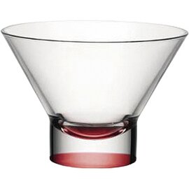 Ice tray Ypsilon Rosso, transparent with red base, 37.5 cl, Ø 130 mm, H 90 mm, 390 gr. product photo