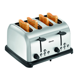 toaster TBRB40 stainless steel | 4 slots incl. 2 bun warmer product photo  S
