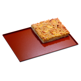baking sheet 433x333-SI aluminium | silicone red | 4 sides rimmed L 433 mm W 333 mm H 10 mm product photo