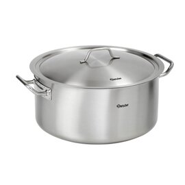 saucepan 25 ltr stainless steel with lid  Ø 430 mm  H 275 mm  | 2 handles product photo