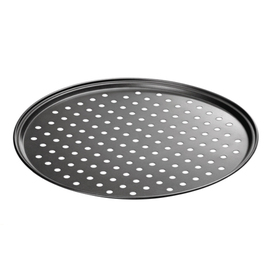 pizza baking tray perforated steel Xynflon non-stick coated black Ø 325 mm H 10 mm product photo
