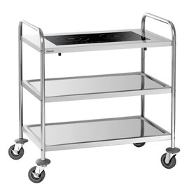 induction serving trolley IKTS 35  | 3 shelves  | 230 volts  | with induction cooker with insert plate product photo