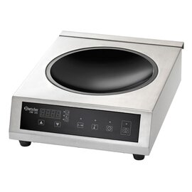Induction table wok &quot;IW 35&quot;, stainless steel, cooking hob glass Ø 260 mm product photo