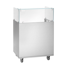 mobile counter Snackpoint 200 stainless steel | countertop vitrine | 800 mm x 600 mm H 1225 mm product photo