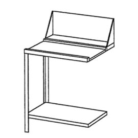 Feed table | Exit table with drainboard on the left with bottom shelf L 700 mm W 720 mm product photo