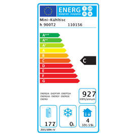 mini cooling table 900T2 204 watts 260 ltr | 2 solid doors product photo  S