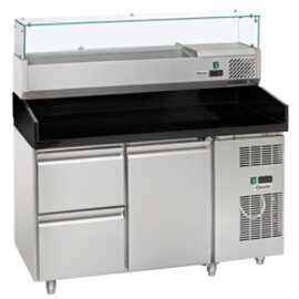 Pizzakook, 1 door, 2 drawers GN 1/1, 150 mm, cooled, with cooling set for 6 x 1/4 GN, 150 mm deep, recirculating air cooling product photo