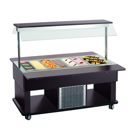 Children's cold buffet trolley Kids K4110-150W wenge coloured | suitable for 4 x GN 1/1 - 150 mm product photo  S