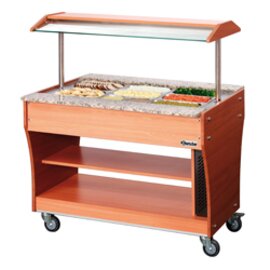 buffet trolley walnut coloured suitable for 3 x GN 1/1 product photo