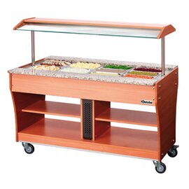 buffet trolley walnut coloured suitable for 4 x GN 1/1 product photo