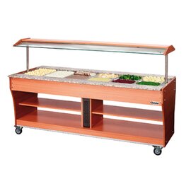 buffet trolley walnut coloured suitable for 6 x GN 1/1 product photo