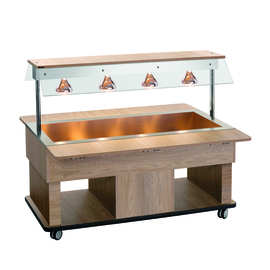 Children's hot buffet trolley Kids W4110-150U | elm colored | suitable for 4 x GN 1/1 product photo