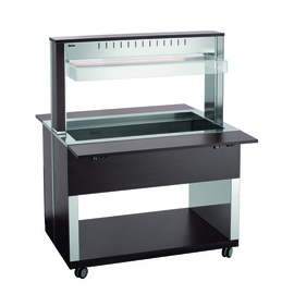 hot buffet on wheels W3110-200W | wenge coloured 230 volts with illumination | suitable for 3 x GN 1/1 product photo